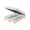 Bílá čalouněná postel boxspring KANAI 200 x 200 cm