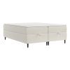 Bílá čalouněná postel boxspring KANAI 200 x 200 cm