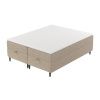 Béžová čalouněná postel boxspring KANAI 160 x 200 cm