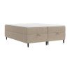 Béžová čalouněná postel boxspring KANAI 200 x 200 cm