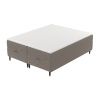 Hnědá čalouněná postel boxspring KANAI 160 x 200 cm