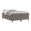 Hnědá čalouněná postel boxspring KANAI 200 x 200 cm
