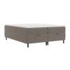 Hnědá čalouněná postel boxspring KANAI 200 x 200 cm