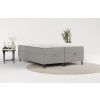 Šedá čalouněná postel boxspring KANAI 160 x 200 cm