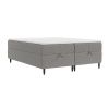 Šedá čalouněná postel boxspring KANAI 200 x 200 cm