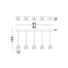 Zlaté skleněné závěsné LED světlo Nova Luce Licio 84 cm