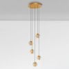 Zlaté skleněné závěsné LED světlo Nova Luce Licio 31 cm -fv-interier-25