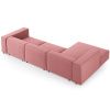 Růžová sametová rohová pohovka Cosmopolitan Design Arendal 284 cm, levá