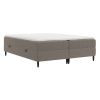 Hnědá čalouněná postel boxspring MALTE 200 x 200 cm