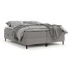 Šedá čalouněná postel boxspring MALTE 160 x 200 cm