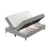 Šedá čalouněná postel boxspring MALTE 160 x 200 cm
