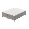 Šedá čalouněná postel boxspring MALTE 160 x 200 cm