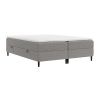 Šedá čalouněná postel boxspring MALTE 160 x 200 cm