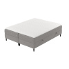 Šedá čalouněná postel boxspring MALTE 180 x 200 cm