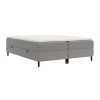 Šedá čalouněná postel boxspring MALTE 180 x 200 cm