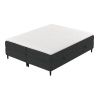 Antracitově šedá čalouněná postel boxspring MALTE 180 x 200 cm