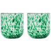 Set dvou zelených skleněných svícnů Home 9,5 cm
