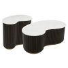 Set mramorových konferenčních stolků Mayfield 104x58 / 65x38 cm
