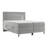 Světle šedá čalouněná postel boxspring NOBLE 160 x 200 cm