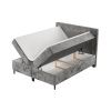 Šedá čalouněná postel boxspring NOBLE 160 x 200 cm