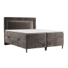 Hnědá čalouněná postel boxspring NOBLE 180 x 200 cm