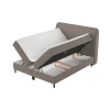 Hnědá čalouněná postel boxspring MELBA 160 x 200 cm
