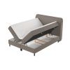 Hnědá čalouněná postel boxspring MELBA 180 x 200 cm