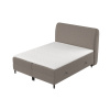 Hnědá čalouněná postel boxspring MELBA 200 x 200 cm