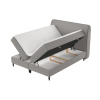 Šedá čalouněná postel boxspring MELBA 160 x 200 cm
