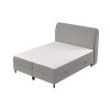 Šedá čalouněná postel boxspring MELBA 180 x 200 cm
