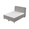 Šedá čalouněná postel boxspring MELBA 200 x 200 cm