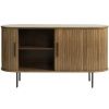 Tmavá dubová komoda Unique Furniture Nola 180 x 45 cm