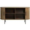 Tmavá dubová komoda Unique Furniture Nola 180 x 45 cm
