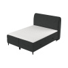 Antracitově šedá čalouněná postel boxspring MELBA 180 x 200 cm