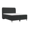 Antracitově šedá čalouněná postel boxspring MELBA 200 x 200 cm