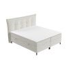 Světle béžová čalouněná postel boxspring SINAI 180 x 200 cm