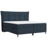 Modrá čalouněná postel boxspring SINAI 200 x 200 cm