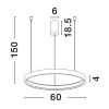 Hnědé kovové závěsné LED světlo Nova Luce Perrine 60 cm