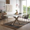 Bílý jídelní stůl Kave Home Argo 200 x 100 cm s nerezovou podnoží -fv-interier-25