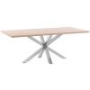 Dubový jídelní stůl Kave Home Argo 200 x 100 cm s nerezovou podnoží