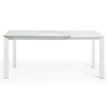 Bílý porcelánový rozkládací jídelní stůl Kave Home Axis 120/180 x 80 cm