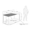 Bílý porcelánový rozkládací jídelní stůl Kave Home Axis 120/180 x 80 cm