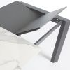 Bílý porcelánový rozkládací jídelní stůl Kave Home Axis II. 120/180 x 80 cm s tmavou podnoží -fv-interier-25