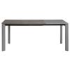 Šedý keramický rozkládací jídelní stůl Kave Home Axis V. 120/180 x 80 cm