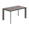 Šedý keramický rozkládací jídelní stůl Kave Home Axis IV. 140/200 x 90 cm