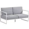 Modro-bílá zahradní pohovka Kave Home Comova 152 cm