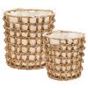 Set dvou dekorativních košů z přírodních vláken Kave Home Dilam 30/38 cm