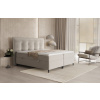 Světle béžová sametová postel boxspring SINAI 180 x 200 -fv-interier-25
