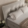 Světle béžová sametová postel boxspring SINAI 180 x 200 -fv-interier-25