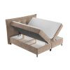 Béžová sametová postel boxspring SINAI 180 x 200